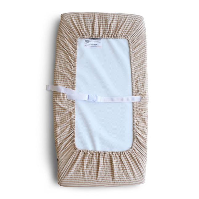 Mushie Aankleedkussenhoes Natural Stripes - Mushie - Babywinkel - 810052465685