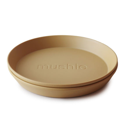 Mushie Baby Bordje Rond Mosterd 2st - Mushie - Babywinkel - 810052460376