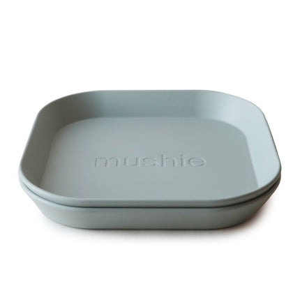 Mushie Baby Bordje Vierkant Sage 2st - Mushie - Babywinkel - 810052460352