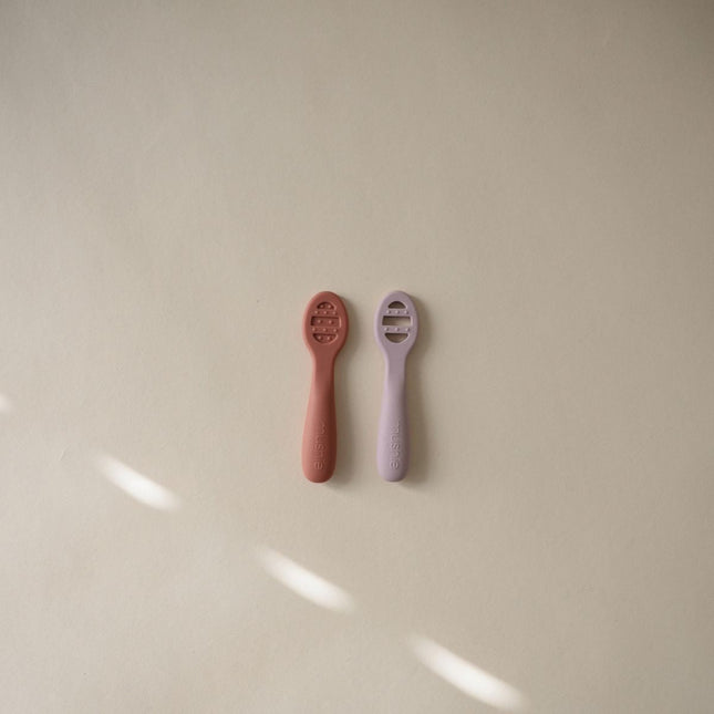 Mushie Babylepel Rose/ Soft Lilac 2St koop je bij Babywinkel