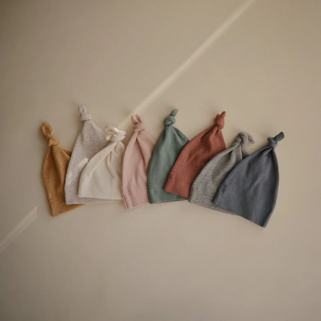 Mushie Babymutsje Mustard Melange - Mushie - Babywinkel - 810052465173
