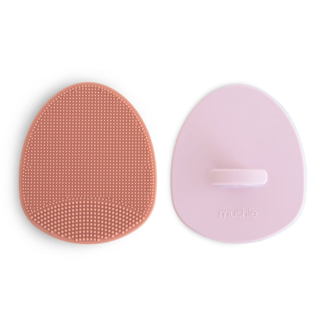 Mushie Babyborstel Cradle Cap Rose/Soft Lilac 2St koop je bij Babywinkel