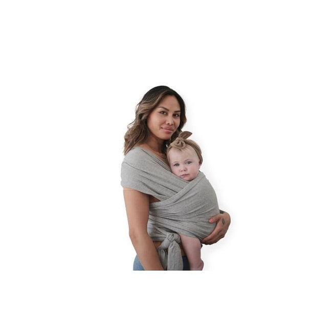 Mushie Draagdoek Gray Melange koop je bij Babywinkel