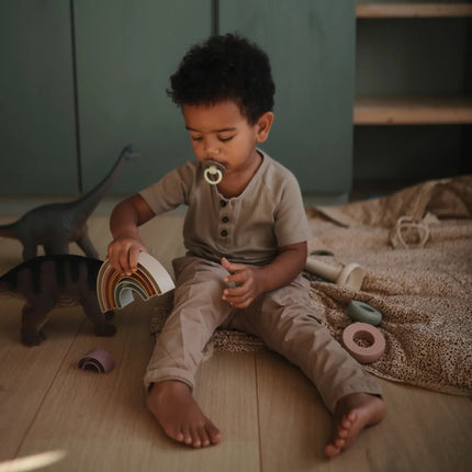 Mushie Houten Speelgoed Stapelaar Tropical koop je bij Babywinkel