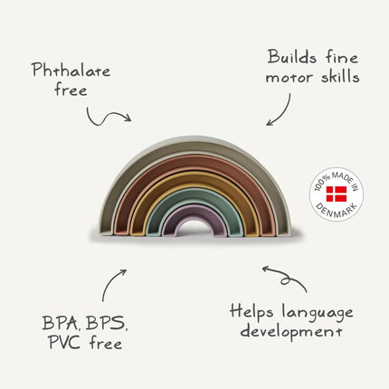 Mushie Houten Speelgoed Stapelaar Tropical koop je bij Babywinkel