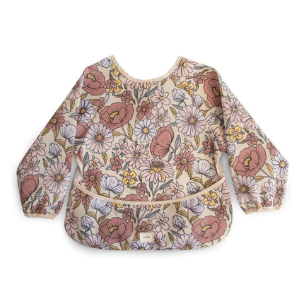 MUSHIE - LONG SLEEVE BIB - Retro Flowers - Mushie - Babywinkel - 840355801903