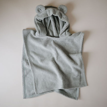 MUSHIE - PONCHO TOWEL BEAR - Moss - Mushie - Babywinkel - 840355801101