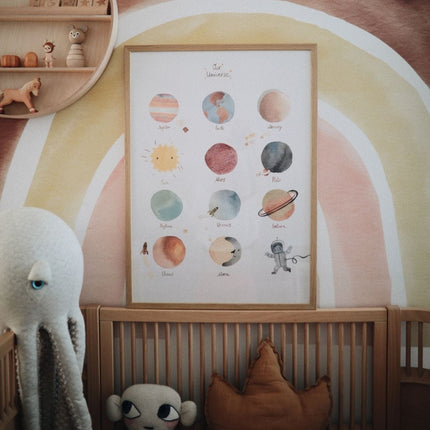 Mushie Poster Space Medium 42cm - Mushie - Babywinkel - 810052460970