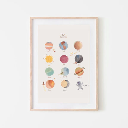 Mushie Poster Space Medium 42cm - Mushie - Babywinkel - 810052460970
