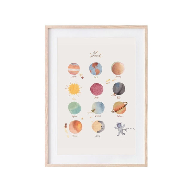 Mushie Poster Space Medium 42cm - Mushie - Babywinkel - 810052460970