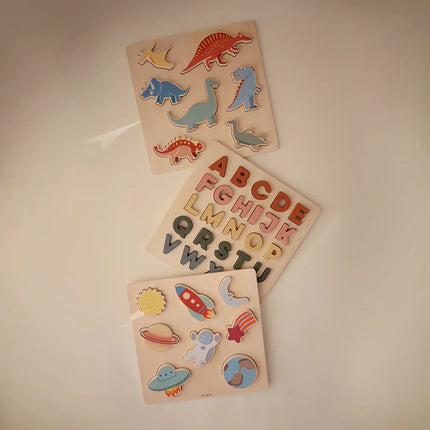 Mushie Puzzel Wooden Dino - Mushie - Babywinkel - 840355800999