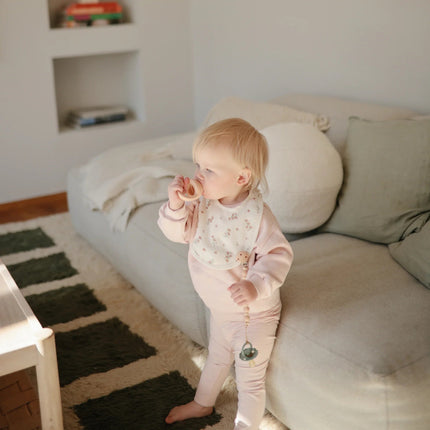 Mushie Slabbetje Blush/Pink Floral 2St - Mushie - Babywinkel - 810052469577