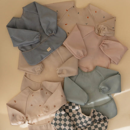 Mushie Slabbetje Lange Mouwen Blush - Mushie - Babywinkel - 840355800432