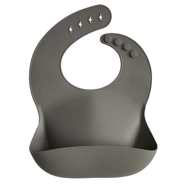 Mushie Slabbetje Silicone Dove Grey koop je bij Babywinkel