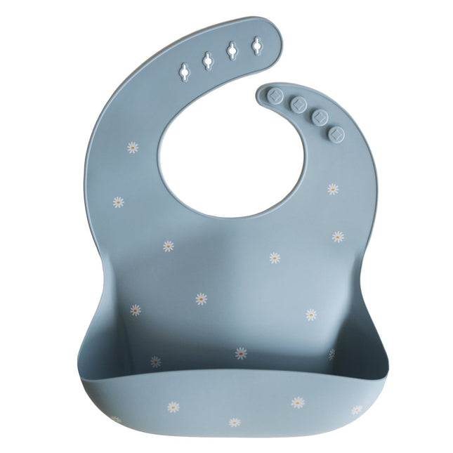Mushie Slabbetje Silicone White Daisy - Mushie - Babywinkel - 810052461151
