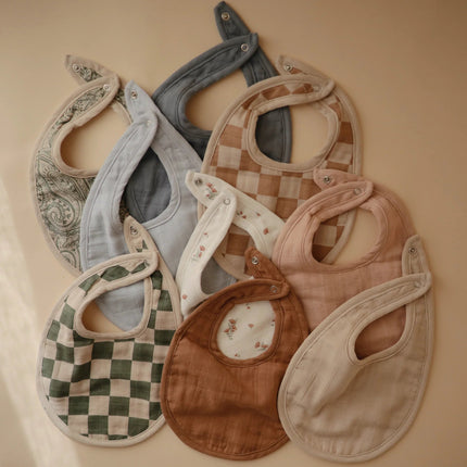 Mushie Slabbetje Tradewinds/ Baby Blue 2St - Mushie - Babywinkel - 810052469591