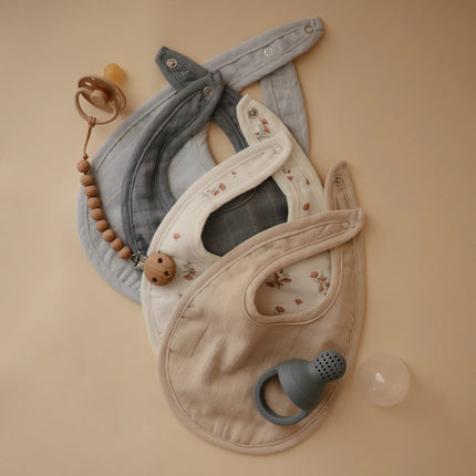 Mushie Slabbetje Tradewinds/ Baby Blue 2St - Mushie - Babywinkel - 810052469591