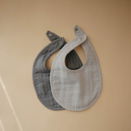 Mushie Slabbetje Tradewinds/ Baby Blue 2St - Mushie - Babywinkel - 810052469591
