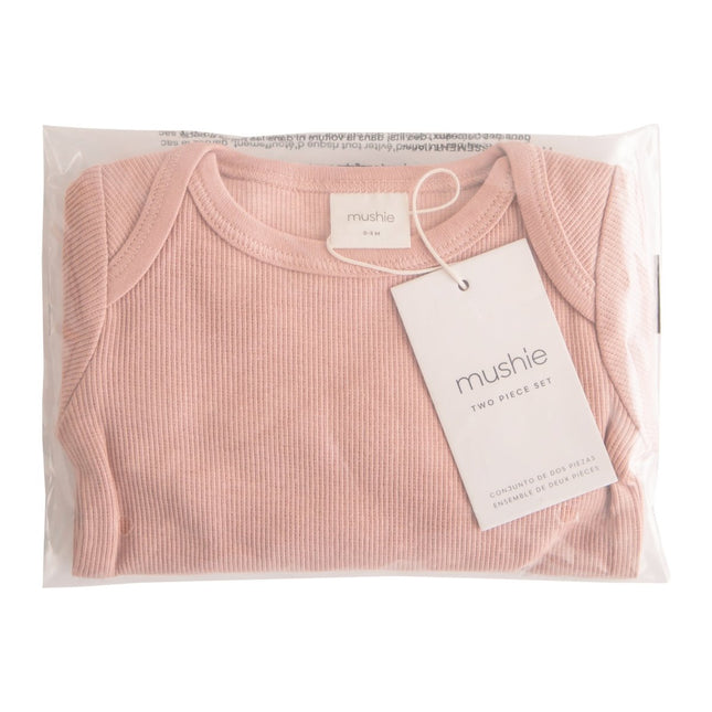 Mushie Two Pieces Set Roze koop je bij Babywinkel