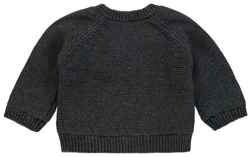 Noppies Baby Vestje Gebreid Dani Teddy Voering Dark Grey Melange - Noppies - Babywinkel - 8719788193539