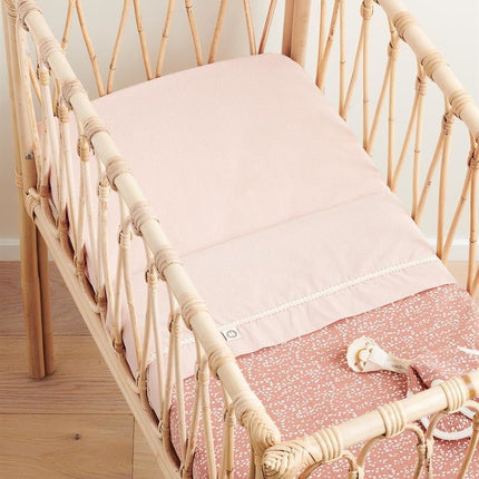 Noppies Ledikantdeken Dot Jersey Omkeerbaar Brick Dust - Noppies - Babywinkel - 8719788633127