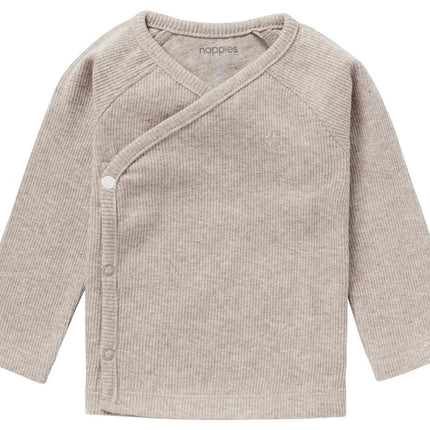Noppies Overslag Shirt Baby Nanyuki Taupe Melange - Noppies - Babywinkel - 8719788540791