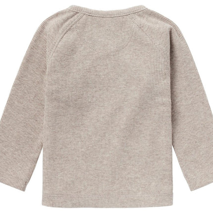 Noppies Overslag Shirt Baby Nanyuki Taupe Melange - Noppies - Babywinkel - 8719788540791