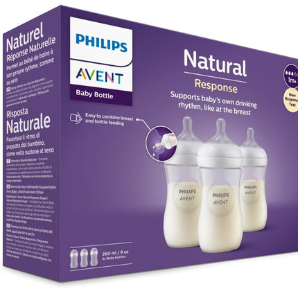 Philips Avent Babyfles 3.0 Natural 260ml 3st - Philips Avent - Babywinkel - 8710103990741
