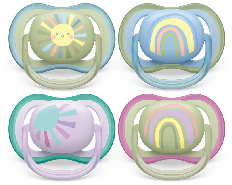 Philips Avent Fopspeen +0 Maanden Air Zon Regenboog Mix - Philips Avent - Babywinkel - 8720689012201