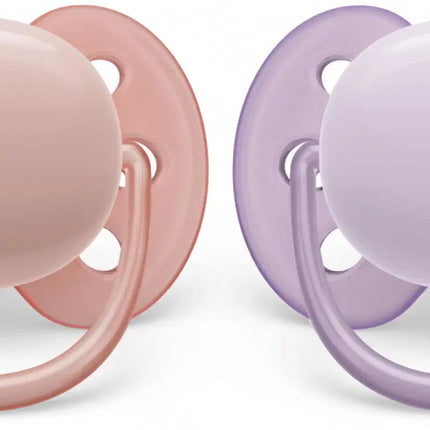 Philips Avent Fopspeen +0 Maanden Soft Grijs/Roze - Philips Avent - Babywinkel - 8720689012775