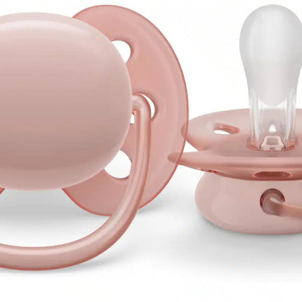 Philips Avent Fopspeen +0 Maanden Soft Grijs/Roze - Philips Avent - Babywinkel - 8720689012775