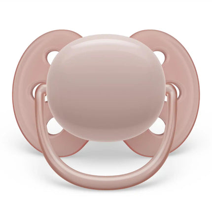 Philips Avent Fopspeen +0 Maanden Soft Grijs/Roze - Philips Avent - Babywinkel - 8720689012775