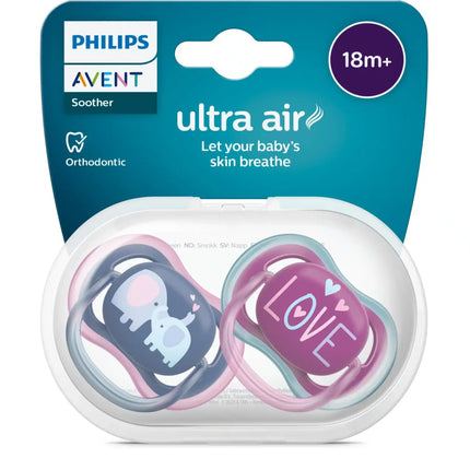 Philips Avent Fopspeen +18 Maanden Air Olifant/Love - Philips Avent - Babywinkel - 8720689012959