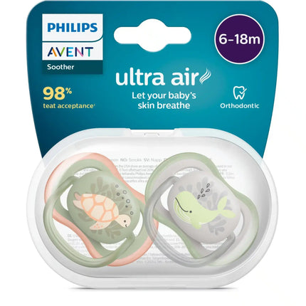 Philips Avent Fopspeen +6 Maanden Air Dieren Mix - Philips Avent - Babywinkel - 8720689012683