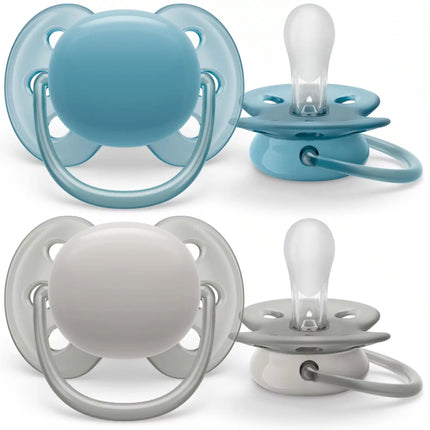 Philips Avent Fopspeen +6 Maanden Soft Blauw/Grijs - Philips Avent - Babywinkel - 8720689012744