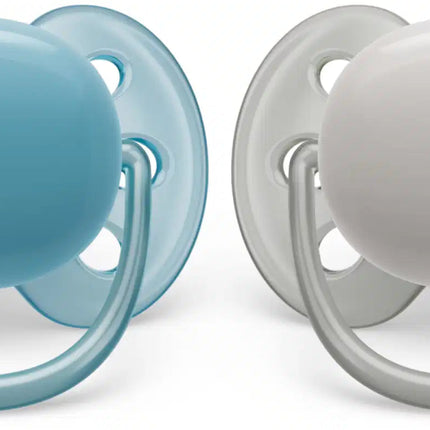 Philips Avent Fopspeen +6 Maanden Soft Blauw/Grijs - Philips Avent - Babywinkel - 8720689012744