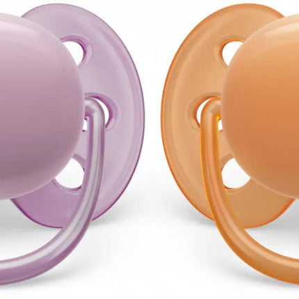 Philips Avent Fopspeen +6 Maanden Soft Grijs/Oranje - Philips Avent - Babywinkel - 8720689012799