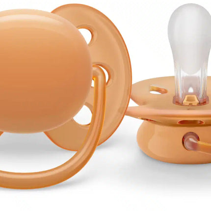 Philips Avent Fopspeen +6 Maanden Soft Grijs/Oranje - Philips Avent - Babywinkel - 8720689012799