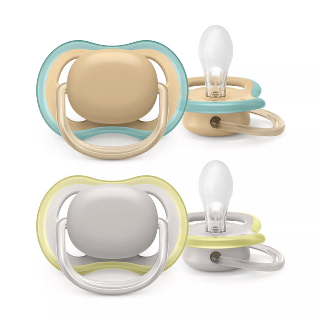 Philips Avent Fopspeen Air +0 Mnd Groen / Grijs 2st - Philips Avent - Babywinkel - 8710103993056