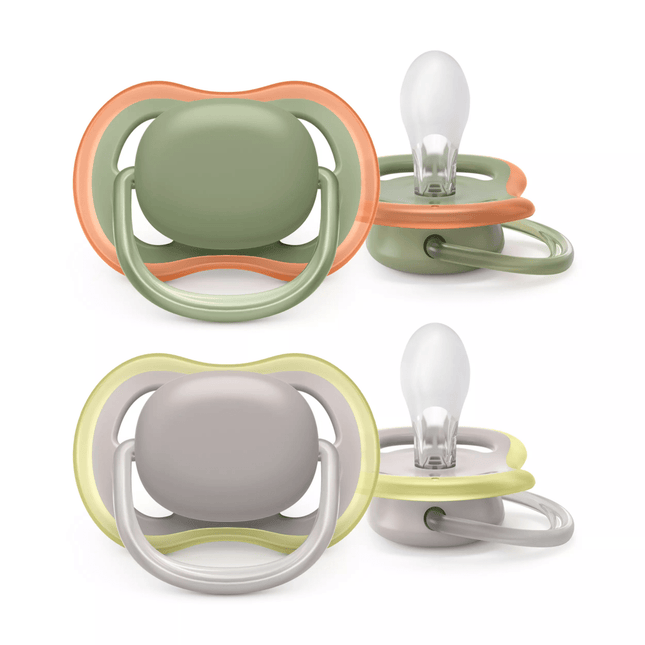 Philips Avent Fopspeen Air + 6Mnd Grijs/ Olijf 2st - Philips Avent - Babywinkel - 8710103993155