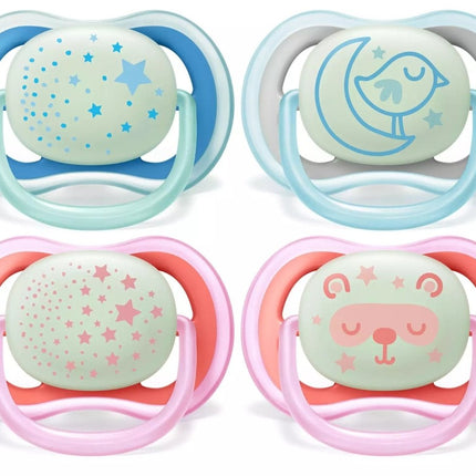 Philips Avent Fopspeen Air Night Mix +6 Mnd 2st - Philips Avent - Babywinkel - 8710103901778
