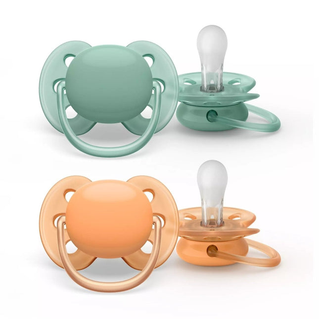 Philips Avent Fopspeen Soft +0 Mnd Cognac Groen 2st - Philips Avent - Babywinkel - 8710103993179