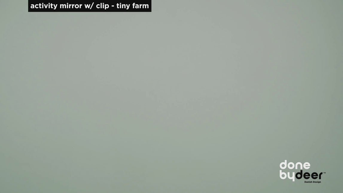 Specchio attività con clip Tiny farm Verde