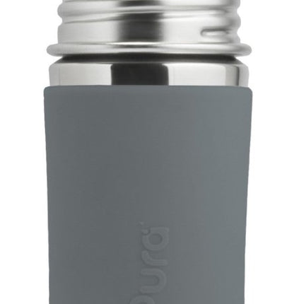 Pura Babyfles Rietje Rvs 325Ml Set Grijs 4 delig - Pura - Babywinkel - 858312007350