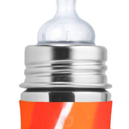 Pura Babyfles Rvs 150Ml Set Oranje 4 delig - Pura - Babywinkel - 858312007046