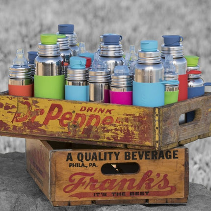 Pura Babyfles Rvs 150Ml Set Oranje 4 delig - Pura - Babywinkel - 858312007046