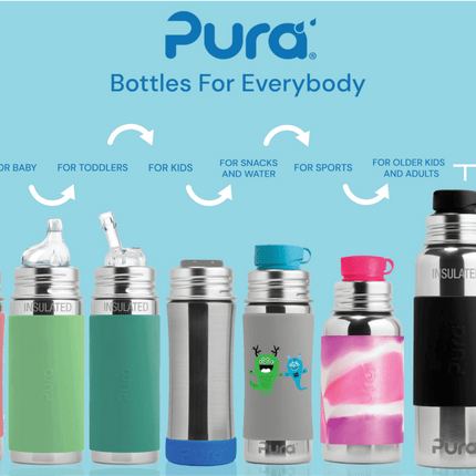 Pura Rietjesbeker Mint 325Ml Rvs - Pura - Babywinkel - 858312007534