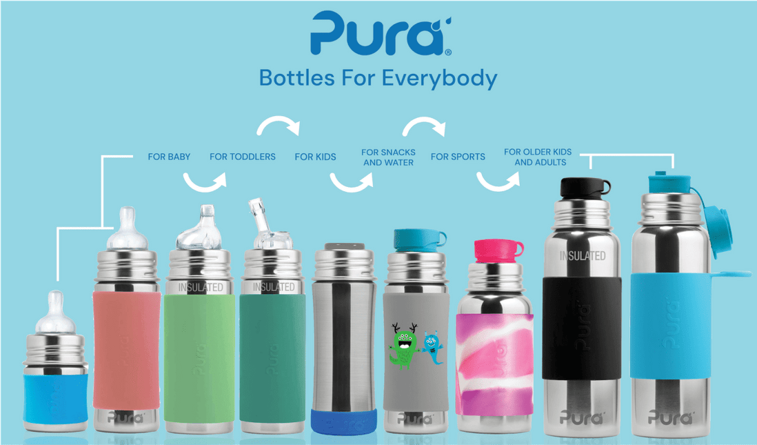 Pura Rietjesbeker Mint 325Ml Rvs - Pura - Babywinkel - 858312007534
