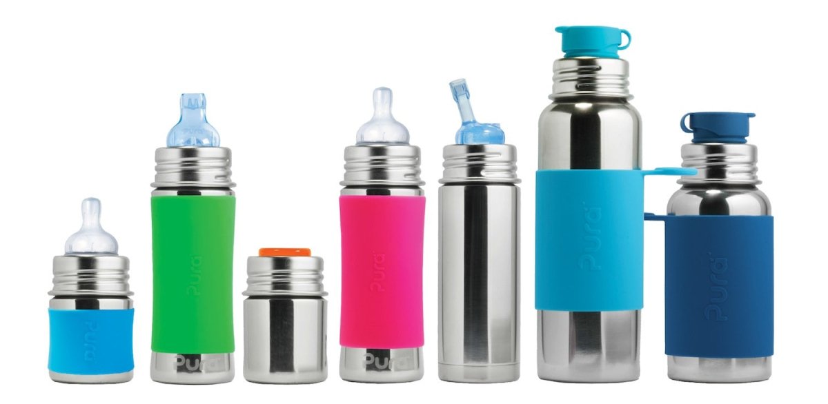 Pura Thermosfles Rvs 650Ml Set Zwart 3 delig - Pura - Babywinkel - 858312007237