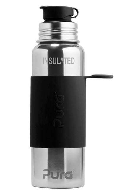 Pura Thermosfles Rvs 650Ml Set Zwart 3 delig - Pura - Babywinkel - 858312007237